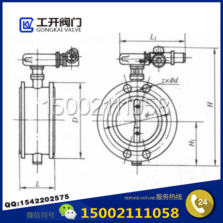 D641X氣動(dòng)蝶閥結(jié)構(gòu)圖