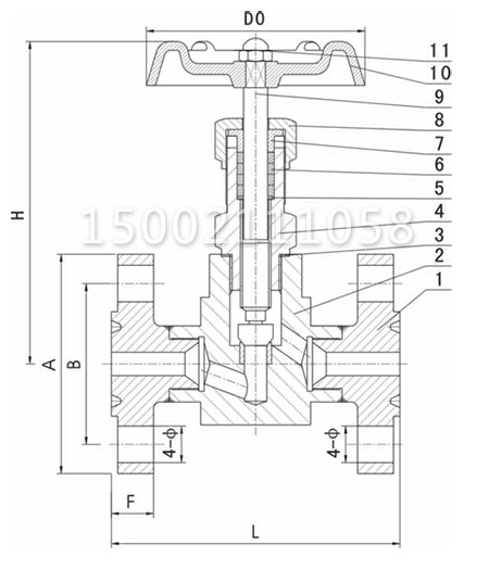 J43W-25P結(jié)構(gòu)尺寸