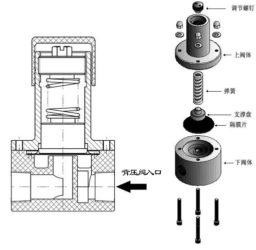 背壓閥結(jié)構尺寸